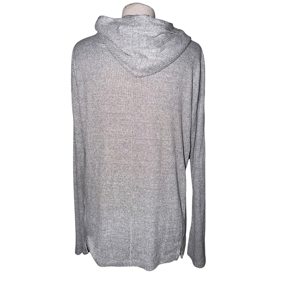 Rag & Bone Heather Grey Ribbed Knit Pullover Hoodie Sweater Womens Medium W3 - Picture 7 of 7